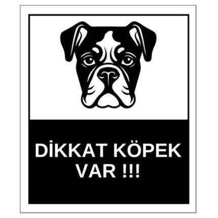 Köpek Var Sticker Yapışkanlı Etiket
