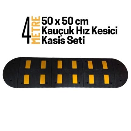 4 Metre Kauçuk Hız Kesici Kasis Seti 50x50 cm