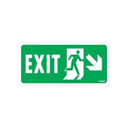 Exit Sağ Aşağı Ok Uyarı Levhası