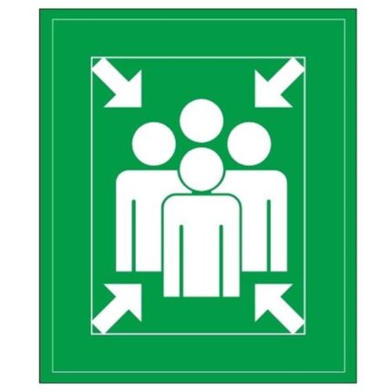 Acil Toplanma Yeri  Sticker Yapışkanlı Etiket