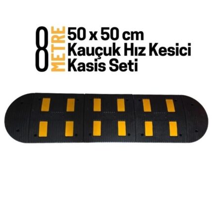 8 Metre Kauçuk Hız Kesici Kasis Seti 50x50 cm