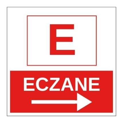 Eczane Sağ Ok Sticker Yapışkanlı Etiket