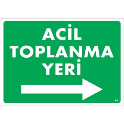 Acil Toplanma Yeri Sağ Uyarı Levhası