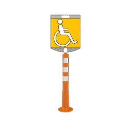 30x30 cm Engelli Park Yeri Levhalı 75 cm Delinatör Seti