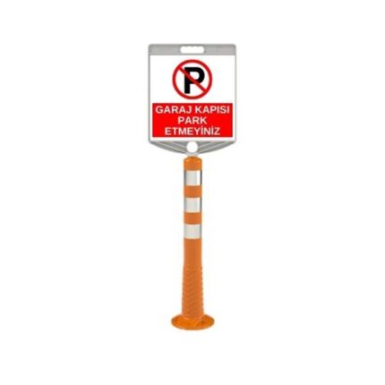 30x30 cm Garaj Kapısı Park Etmeyiniz Levhalı 75 cm Delinatör Seti