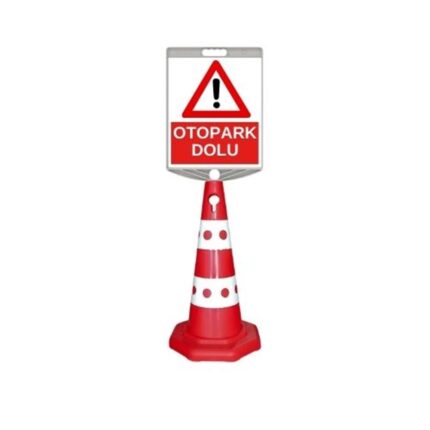 Otopark Dolu Levhalı Benekli Reklam Konisi