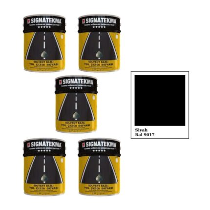 Siyah Yol Çizgi Boyası 25 Kg x 5'li Set – Alkid Esaslı RAL 9017