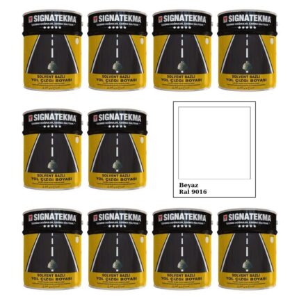 Beyaz Yol Çizgi Boyası 25 Kg x 10'lu Ekonomik Set – Alkid Esaslı