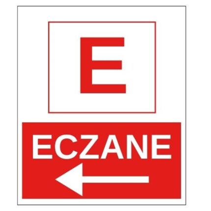 Eczane Sol Ok Sticker Yapışkanlı Etiket