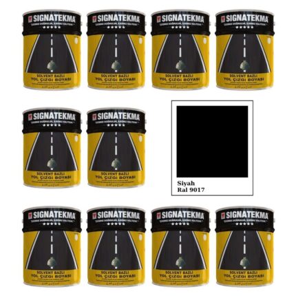Siyah Yol Çizgi Boyası 25 Kg x 10'lu Ekonomik Set – Alkid Esaslı