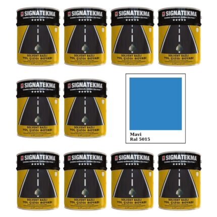 Mavi Yol Çizgi Boyası 25 Kg x 10'lu Ekonomik Set – Alkid Esaslı