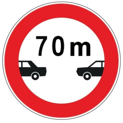 Öndeki Taşıt 70 Metreden Daha Yakın Takip Edilemez Levhası TT-25