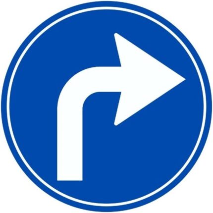 İleride Sağa Mecburi Yön Levhası TT-35g