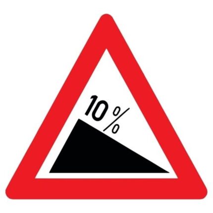 Tehlikeli Eğim İniş Trafik Levhası T-3A