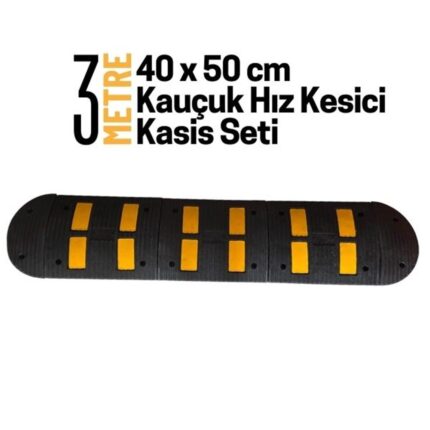 3 Metre Kauçuk Hız Kesici Kasis Seti 40x50 cm