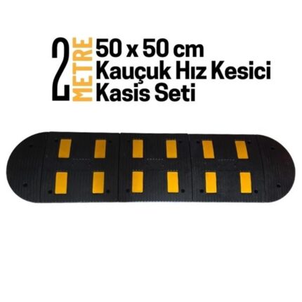 2 Metre Kauçuk Hız Kesici Kasis Seti 50x50 cm