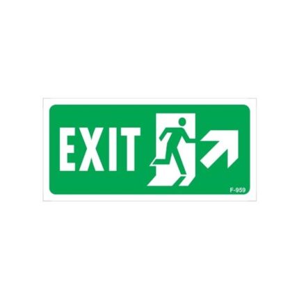 Exıt Yukarı Sağ Ok Uyarı Levhası
