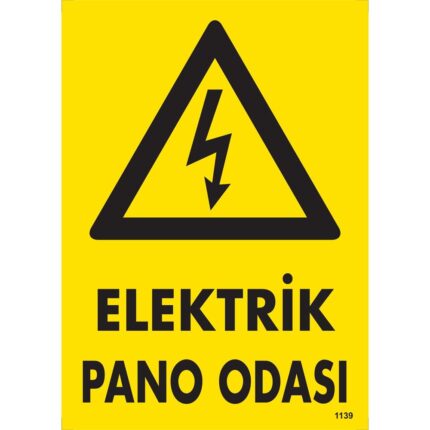 Elektrik Pano Odası Uyarı Levhası