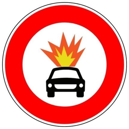 Patlayıcı Madde Taşıyan Araçlar Giremez Levhası TT-16a