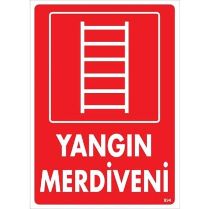 Yangın Merdiveni  Uyarı Levhası