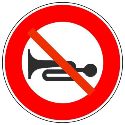 Sesli İkaz Cihazlarının Kullanımı Yasaktır Levhası TT-30a