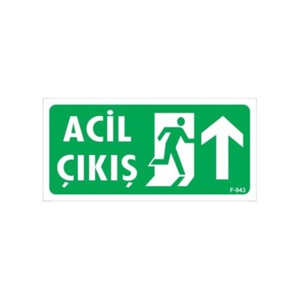 Acil Çıkış Uyarı Levhası Yukarı Ok