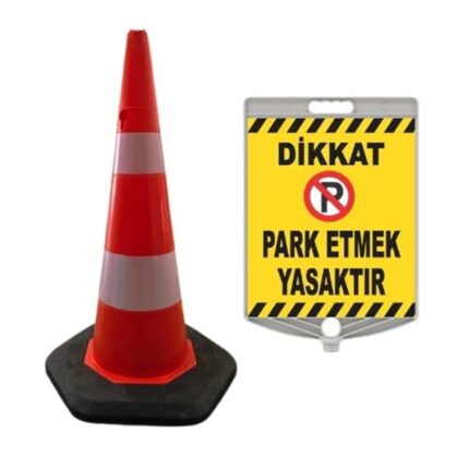 Dikkat Park Etmek Yasaktır Levhalı Ağırlıklı Duba