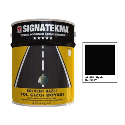 Siyah Akrilik Yol Çizgi Boyası 25 kg – RAL 9017