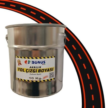 Akrilik Kırmızı Yol Çizgi Boyası 10 kg