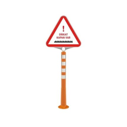 Üçgen Dikkat Kapan Var Levhalı 100 cm Delinatör Seti