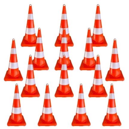 15 Adet 75 cm Ekonomik Trafik Konisi Seti