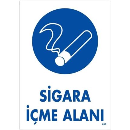 Sigara İçme Alanı Uyarı Levhası