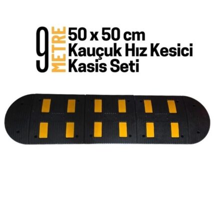 9 Metre Kauçuk Hız Kesici Kasis Seti 50x50 cm