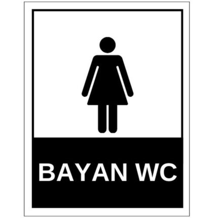 Bayan Wc Sticker Yapışkanlı Etiket