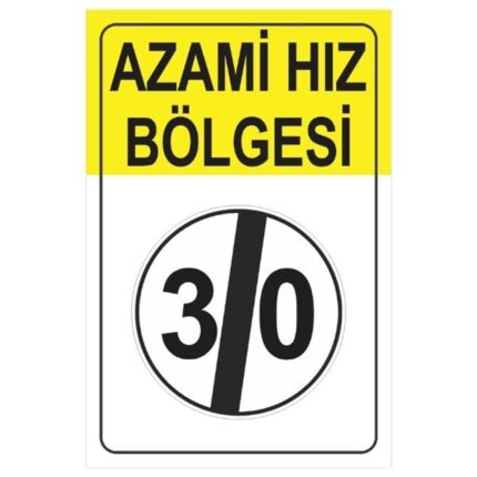 Azami Hız Sınırlaması Sonu Levhası TT-33b