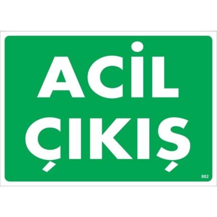 Acil Çıkış Uyarı Levhası