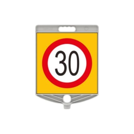 Hız Sınırı Levhası 30 km Azami Hız Sınırı Levha Kare Plastik Uyarı Levhası