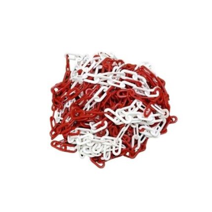 1 Metre Plastik Zincir 8 mm Kırmızı Beyaz
